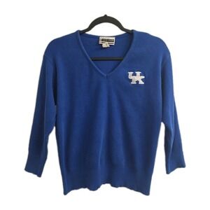 Vintage Carly Blake UK KY Wildcats Bluw Sweater Small Embroidered Made In USA